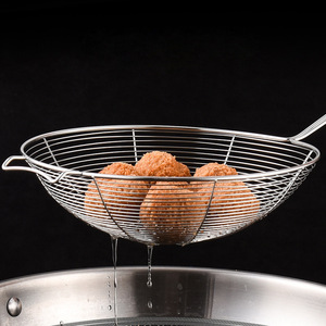 Écumoire en acier inoxydable, louche de cuisine pour fondue, passoire métallique, pour la friture des nouilles, la fondue épicée, les raviolis, grande taille - Product Image 4