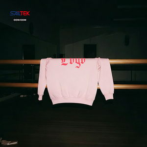 Felpe con cappuccio personalizzate da <span class=keywords><strong>donna</strong></span>, pullover in pile con spalle scese, tinta unita, vestibilità ampia, maglione oversize da <span class=keywords><strong>donna</strong></span>, felpa con collo alto da <span class=keywords><strong>donna</strong></span> - Product Image 3