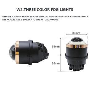 IDISON <span class=keywords><strong>W2</strong></span> Tricolor 3 pulgadas Bi-LED Proyector Versión Alta calidad 55W 45W 12V 6000K 4300K 3000K Faro antiniebla para automóvil Nuevo - Product Image 5