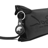 Étui en cuir PU pour AirTag compatible avec le localisateur AirTag, étui de protection pour tracker anti-perte, couleur unie minimaliste en PU
