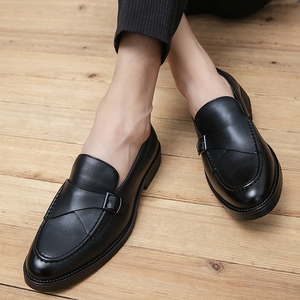 Zapatos de <span class=keywords><strong>Hombre</strong></span> de Diseño Clásico, de Piel Sintética, con Correa de Monje, Resistentes al Desgaste, Forro Transpirable, Calzado Formal para Oficina - Product Image 6