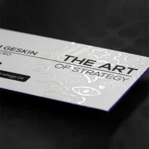 premium custom CMYK printing soft touch laminate business cards with spot uv effect