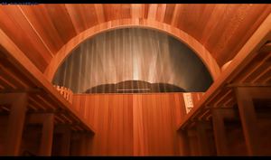 Sauna à vapeur traditionnel sur mesure au design moderne en cèdre rouge massif pour l'extérieur, pièce carrée pour 4 personnes, <span class=keywords><strong>Harvia</strong></span> <span class=keywords><strong>8KW</strong></span>, fenêtres en traversin - Product Image 4