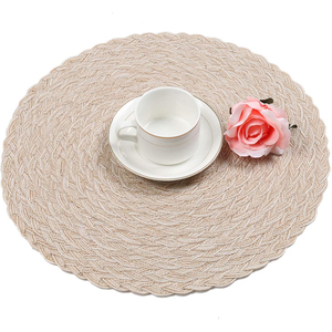 Elegant Vintage Collection Woven Cotton Paper Polyester Placemats Durable Knitted Classic Table Settings for Weddings - Product Image 1