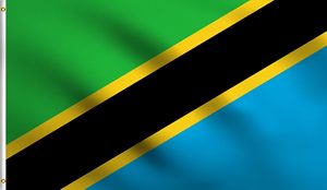 Flagnshow 90x150 cm Drapeau tanzanien de sérigraphie en polyester imperméable - Product Image 1
