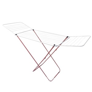 Floor Standing <b>Foldable</b> Gullwing Iron <b>Drying</b> <b>Rack</b> Airfoil Design For Balcony And Household Use - Product Image 3