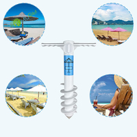 Support de parasol robuste YumuQ, ancre de parasol de plage avec 5 vis en spirale