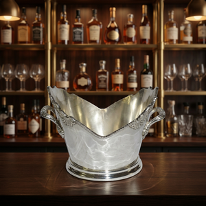 Refroidisseur à vin en laiton plaqué argent - Product Image 2