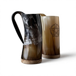 แก้วน้ำทำจากเขาควายธรรมชาติ งานแฮนด์เมด สไตล์เรียบง่ายแบบไวกิ้ง - Product Image 3
