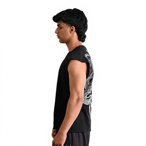 Camiseta sin mangas de algodón/jersey personalizada de verano, estilo urbano, ligera, estampada, informal, para el gimnasio. - Product Image 3