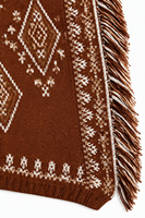 Pull cardigan personnalisé pour femme avec logo, tricoté, manches longues, col polo, motif géométrique, design tendance, hiver, polyester, usine OEM & ODM