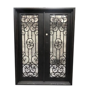 Dé un cupón de $500 en efectivo amigable diseño de puerta delantera de hierro forjado rotura térmica - Product Image 4