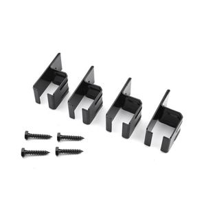 WEKIS Smooth <b>Black</b> Track <b>Bracket</b> Heavy-Duty Steel Brass Barn Door Hardware Soundproof Screw Modern Hotels Buildings - Product Image 1