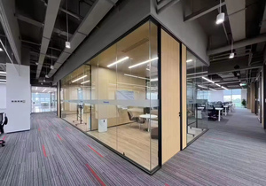 Semplice ufficio divisorio vetro trasparente partizioni in alluminio cornice di vetro parete di vetro sistema di separazione ufficio <span class=keywords><strong>Design</strong></span> moderno - Product Image 5