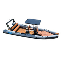 Transea Luxury Australia 760 Bateau semi-rigide gonflable en Hypalon 25 pieds Plus avec coque en aluminium et annexe gonflable