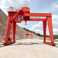 Grue portique à double poutre montée sur rail de 25 tonnes pour la manutention de composants de structure en acier préfabriquée en chantier