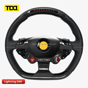 Volante Deportivo TDD LED de Fibra de Carbono para Ferrari F458 488 F12 458, Volante Personalizado de Fibra de Carbono Genuina - Product Image 3
