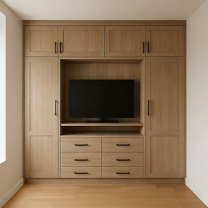 Muebles de Dormitorio Personalizados para Todo Tipo de Escenarios BALOM, Armario Integrado y Mueble de Pared para TV, Sistema de Armario, Mejor Precio - Product Image 4