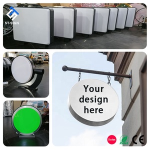 Boîte lumineuse LED rectangulaire double face personnalisée en aluminium et acrylique, étanche, haute luminosité, pour publicité extérieure, suspendue - Product Image 4