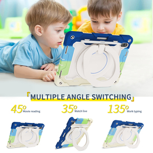 Étui pour tablette en silicone rose arc-en-ciel avec fente pour stylo pour enfants d'âge scolaire, antichoc, 10,9 pouces (10e génération), housse pour <span class=keywords><strong>iPad</strong></span> 10 - Product Image 2