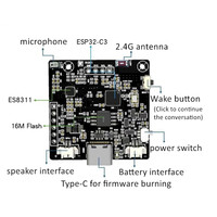 DeepSeek Xmini-C3 InterPower ESP32-C3 Papan Pengembangan PCB untuk Pemasangan di PCB, Edukasi Pembuat, Pengenalan Ucapan Online, Obrolan Suara AI