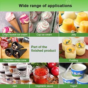 Solid Gelato Discal and Capping Yoghurt Milk Rotary Big Cup/Bottle/Can/<b>Tray</b> Fill Seal Filler Sealer Machine - Product Image 6