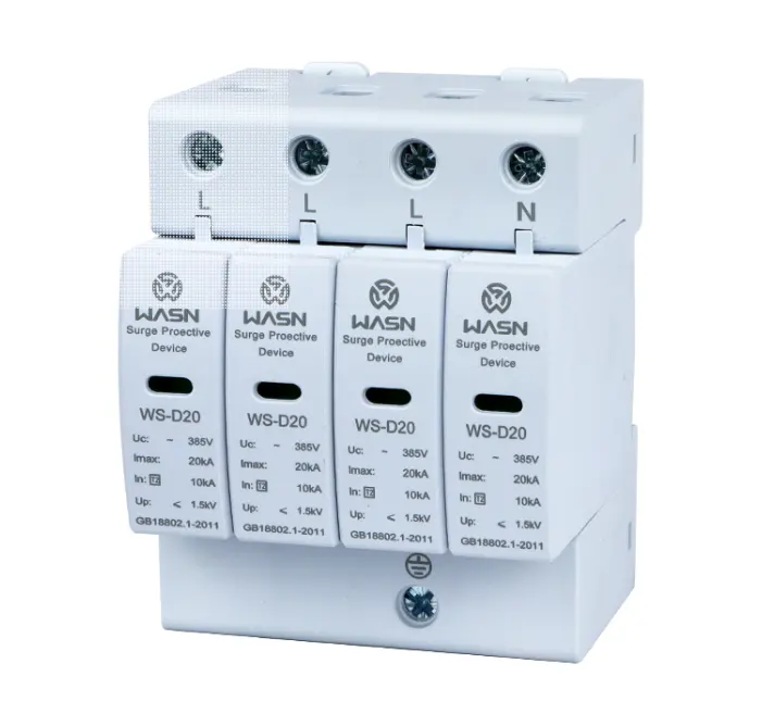 Surge Protective Device SPD Low Price Electric SPD WS-D20 20ka 4P 10 Amp 120/240-volt Wireless-capable Surge Protector One Port