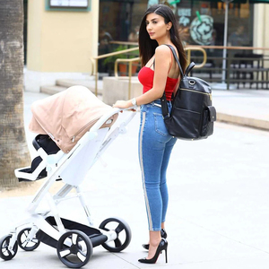 <span class=keywords><strong>Mochila</strong></span> de piel sintética <span class=keywords><strong>para</strong></span> pañales de bebé, juego de gran capacidad, bolso de maternidad, cambiador de viaje, <span class=keywords><strong>mochila</strong></span> - Product Image 6