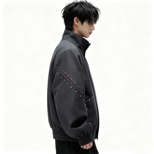 Veste de course surdimensionnée personnalisée de haute qualité <span class=keywords><strong>pour</strong></span> hommes, fabriquée <span class=keywords><strong>en</strong></span> usine OEM/ODM, avec tissu personnalisé et strass thermocollés - Product Image 3
