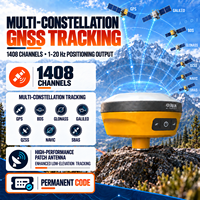 Récepteur GNSS RTK Hi Target V200 avec 1408 canaux et inclinaison IMU pour des projets de levés topographiques efficaces et une expédition rapide