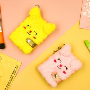 Bán buôn tùy chỉnh giá rẻ dễ thương màu hồng Kitten Furry Kawaii Mặt dây chuyền Keychain cô gái hàng ngày Tạp Chí cuốn sách lưu ý pad văn phòng phẩm quà tặng - Product Image 3