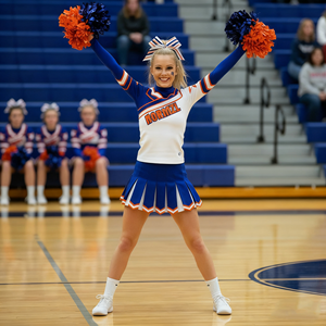 高品質カスタムユースチアシェルチアリーダー衣装長袖ストレッチクラシック学校チアユニフォーム - Product Image 2