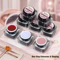 Gel dur professionnel pour extension d'ongles, haute dureté, zéro fragilité, auto-nivelant, à base de UV/LED, 20g, tenue 30+ jours, végan