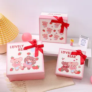 Cute Teddy Bear Pattern Children Gift Packaging Paper Box