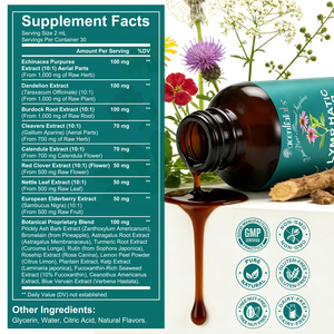 Acentiallabs - Suplementos Líquidos de Extracto de Plantas Naturales para el Soporte Linfático, 6000 mg, 21 en 1, Gotas para el Drenaje Linfático para Mujeres y Hombres - Product Image 3