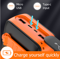 Productos Más Vendidos 2024, Cargador de Teléfono Portátil con Dinamo, Carga Rápida, Banco de Energía Impermeable de 10000 mAh, Banco de Energía Solar con Manivela