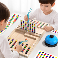 Juguete Montessori de clasificación de colores con cuentas, juego educativo de entrenamiento cerebral competitivo de escritorio