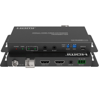 Extensor de fibra óptica HDMI de 18Gbps con extracción de audio compatible con salida de bucle, incrustación de audio y función EDID
