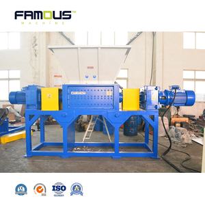 Double arbre déchets cuivre aluminium acier pneus métal tambour plastique recyclage coupe concassage déchiqueteuse Machine - Product Image 2