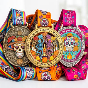 Medaglia Sportiva Decorativa Commemorativa in Lega di Zinco Traforata, Design Personalizzabile, Souvenir a Tema per Festival - Product Image 1