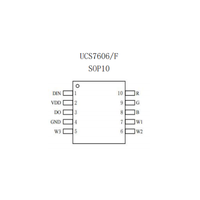 Driver LED Cerdas 6-Kanal UCS UCS7606F SOP10 dengan Transmisi Data Toleransi-Gangguan