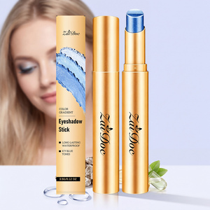 AMZ Langanhaltender Mehrfarbiger Lidschattenstift Eis-Kristall-Traubenblau Seidig Glatt Hochpigmentiert Kompakt Tragbar Atemberaubende Make-up-Optik - Product Image 2