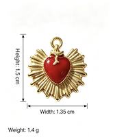 Charme en émail en forme de soleil plaqué or 18 carats en acier inoxydable YWXS pour la fabrication de bijoux DIY