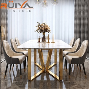 American Style Modern <strong>Dining</strong> <strong>Room</strong> <strong>Chair</strong> Stainless Steel Luxury <strong>Dining</strong> Tables and <strong>6</strong> <strong>Chairs</strong> <strong>Set</strong> - Product Image 5