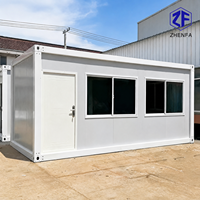 Cabine conteneur démontable 20 pieds, structure en acier préfabriquée modulaire pour bureau de chantier