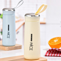 Termo de Viaje Portátil de Doble Capa de Vidrio de 400 ml, Taza de Café Transparente y Duradera, a Prueba de Caídas y Fugas, con Tapa Giratoria
