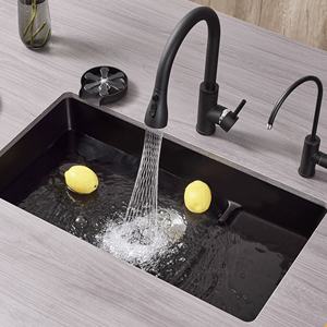 Évier de cuisine à cuve unique en acier inoxydable 304, épaissi, à encastrer dans le comptoir, pour le lavage de la vaisselle - Product Image 1