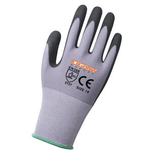 قفازات ENTE SEGURITY أوروبية 15G مصنوعة من النايلون سبانديكس المعتمدة من الاتحاد الأوروبي (CE) وتتميز بتشطيبات رمالية ونيتريلية - Product Image 4