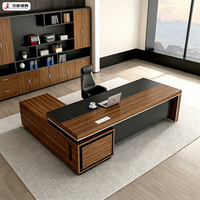 Meubles de bureau JIUSHUN, mobilier de bureau moderne en gros, table de bureau en forme de L personnalisée pour la salle du PDG