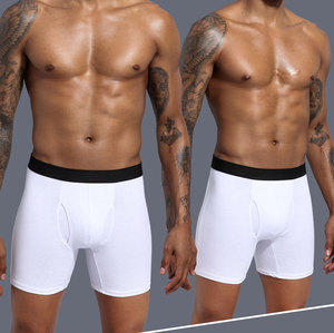 Sous-vêtements pour hommes en coton doux, caleçons longs à entrejambe ouvert, boxers, sous-vêtements pour garçons - Product Image 3